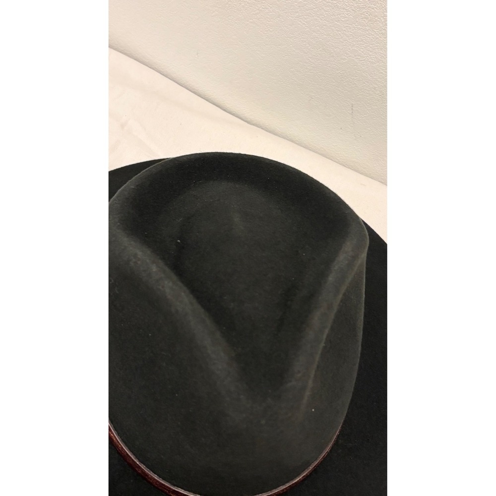 Goorin Bros Mens Black 100% Wool Wide‎ Brim Fedora Hat Made in USA Large - Picture 3 of 6